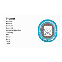 Cool Communications Persons Club Business Card Template