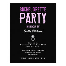 Cool Diamond Ring Bachelorette Party Invitation