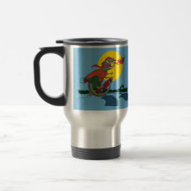 Cool Dinosaur Kid on Skateboard by Rich Patric Coffee Mug