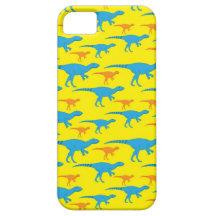 Cool Dinosaurs iPhone 5 Case Yellow Blue