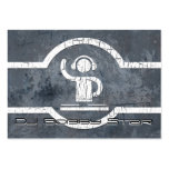 Cool dj icon metalic business card