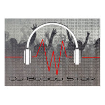 Cool dj metalic business card