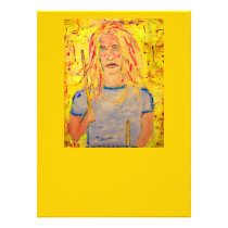 cool drummer girl invitations