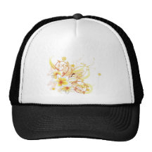 Cool floral background mesh hat
