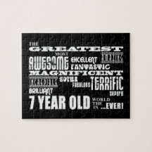 Cool Fun 7th Birthday Party Greatest 7 Year Old Puzzles