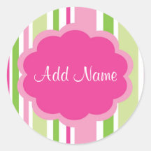 Cool Girl Customisable Stripe Sticker