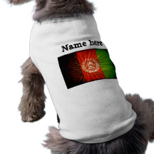 Cool Grunge Afghanistan Flag Pet Tee Shirt