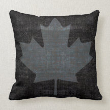 cool grunge Canadian maple leaf flag Throw Pillows