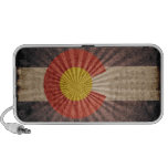 Cool Grunge Colorado Flag Laptop Speaker