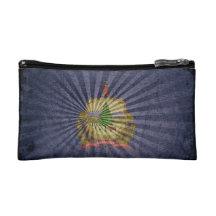 Cool Grunge Vermont Flag Makeup Bag