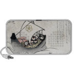 Cool japanese vintage ukiyo-e myth legend boat art laptop speaker