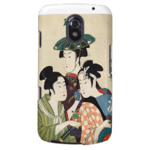 Cool japanese vintage ukiyo-e trio lady geisha art galaxy nexus cases