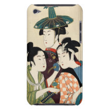 Cool japanese vintage ukiyo-e trio lady geisha art iPod touch case