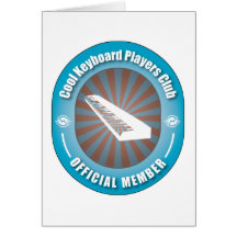 Cool Keyboard Players Club Greeting Cards