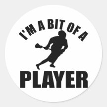 Cool Lacrosse design Round Sticker