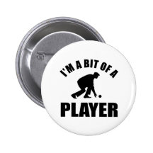 Cool Lawn bowling design Pinback Buttons