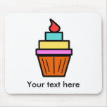 Cool layered cupcake with cherry mouse mat