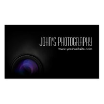 Cool Lens in the Shadow Photographer Business Card