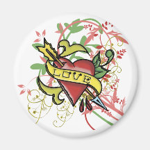 Cool Love Tattoo Fridge Magnets