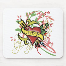 Cool Love Tattoo Mouse Mats