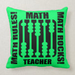 cool math teacher throw pillow