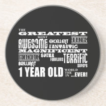 Cool Modern 1st Birthdays : Greatest 1 Year Old Beverage Coasters
