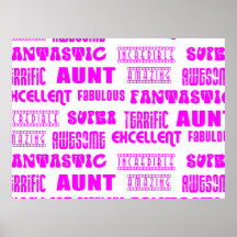 Cool Modern Design for Aunts : Positive Words Poster