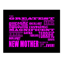 Cool Modern Fun New Mothers : Greatest New Mother Post Card
