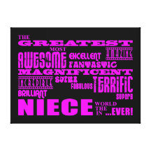 Cool Modern Fun Nieces : Greatest Niece Gallery Wrapped Canvas