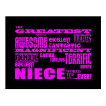 Cool Modern Fun Nieces : Greatest Niece Postcards