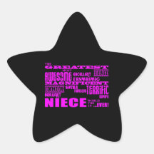 Cool Modern Fun Nieces : Greatest Niece Stickers