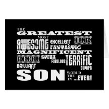 Cool Modern Fun Sons : Greatest Son Card
