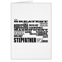Cool Modern Fun Stepfathers : Greatest Stepfather Greeting Card