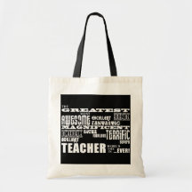 Cool Modern Fun Teachers : Greatest Teacher World Tote Bag