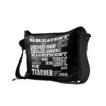 Cool Modern Fun Teachers : Greatest Teacher World Courier Bag