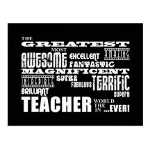 Cool Modern Fun Teachers : Greatest Teacher World Postcard