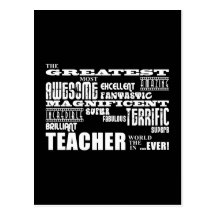 Cool Modern Fun Teachers : Greatest Teacher World Post Cards