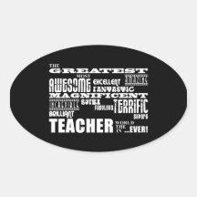 Cool Modern Fun Teachers : Greatest Teacher World Stickers