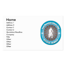 Cool Mountain Bikers Club Business Card Templates