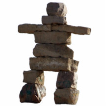 Cool Native American Inukshuk 2 Sculpted Gift Acrylic Cut Outs