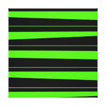 Cool Neon Lime Green and Black Striped Pattern Stretched Canvas Prints