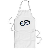 Cool Nerd Glasses in Black & White Apron