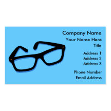 Cool Nerd Glasses in Black & White Business Cards