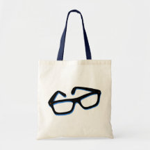 Cool Nerd Glasses in Black & White Tote Bag