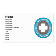 Cool Nurses Club Business Card Templates