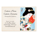 Cool oriental japanese classic geisha lady art business card
