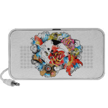 Cool Oriental Japanese Koi Carp Fish Flowers iPhone Speakers