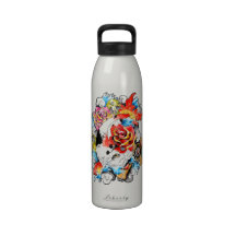 Cool Oriental Japanese Koi Carp Fish Flowers Drinking Bottles
