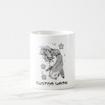 Cool Oriental Japanese Koi Carp Fish Lotus flower Mugs