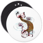 Cool Oriental Japanese Koi Carp Fish Pink Lotus